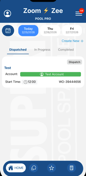 Superior Pool & Spa – Technician Workflow App screen 2